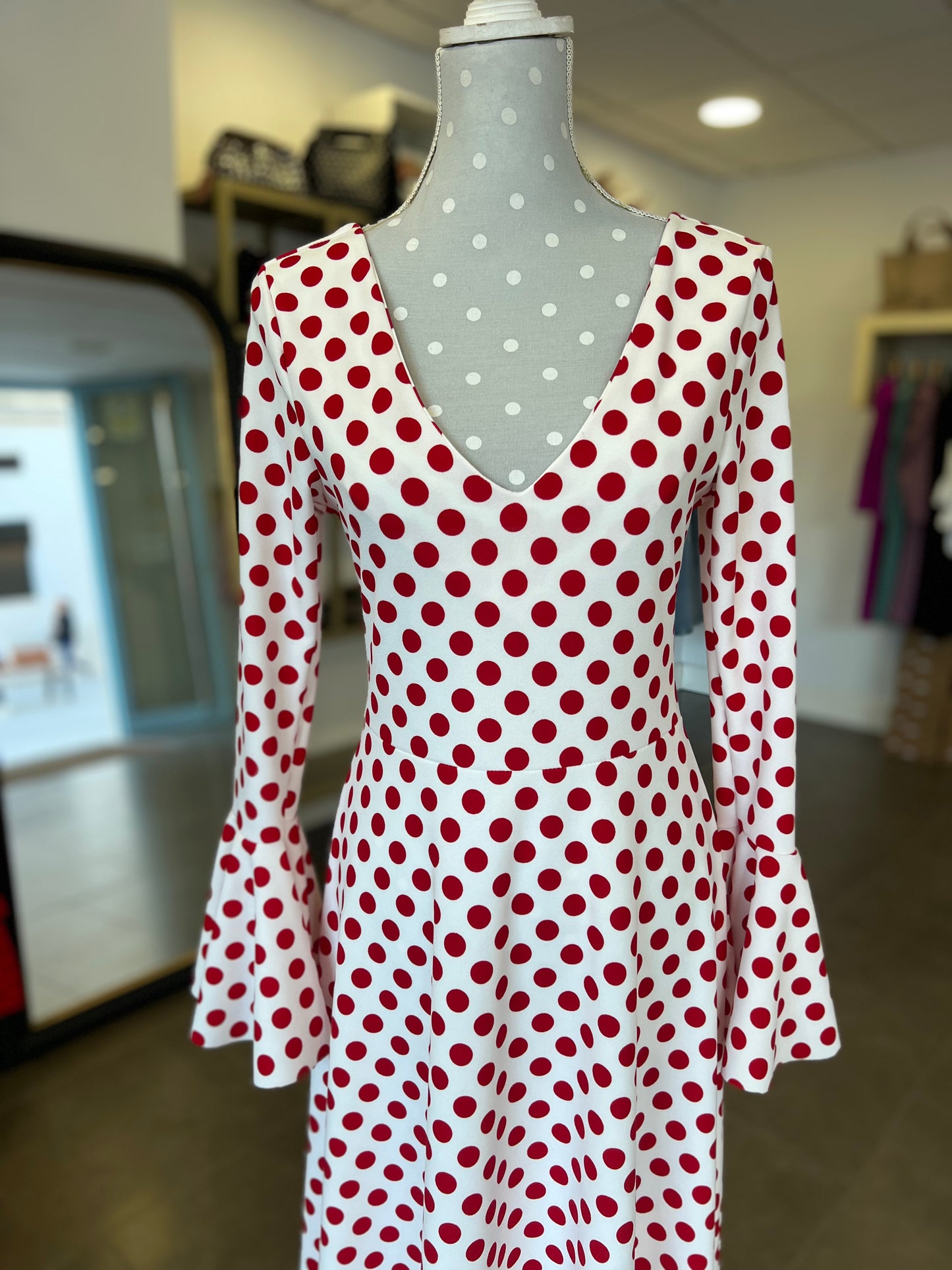 Traje Flamenca Cádiz Rojo