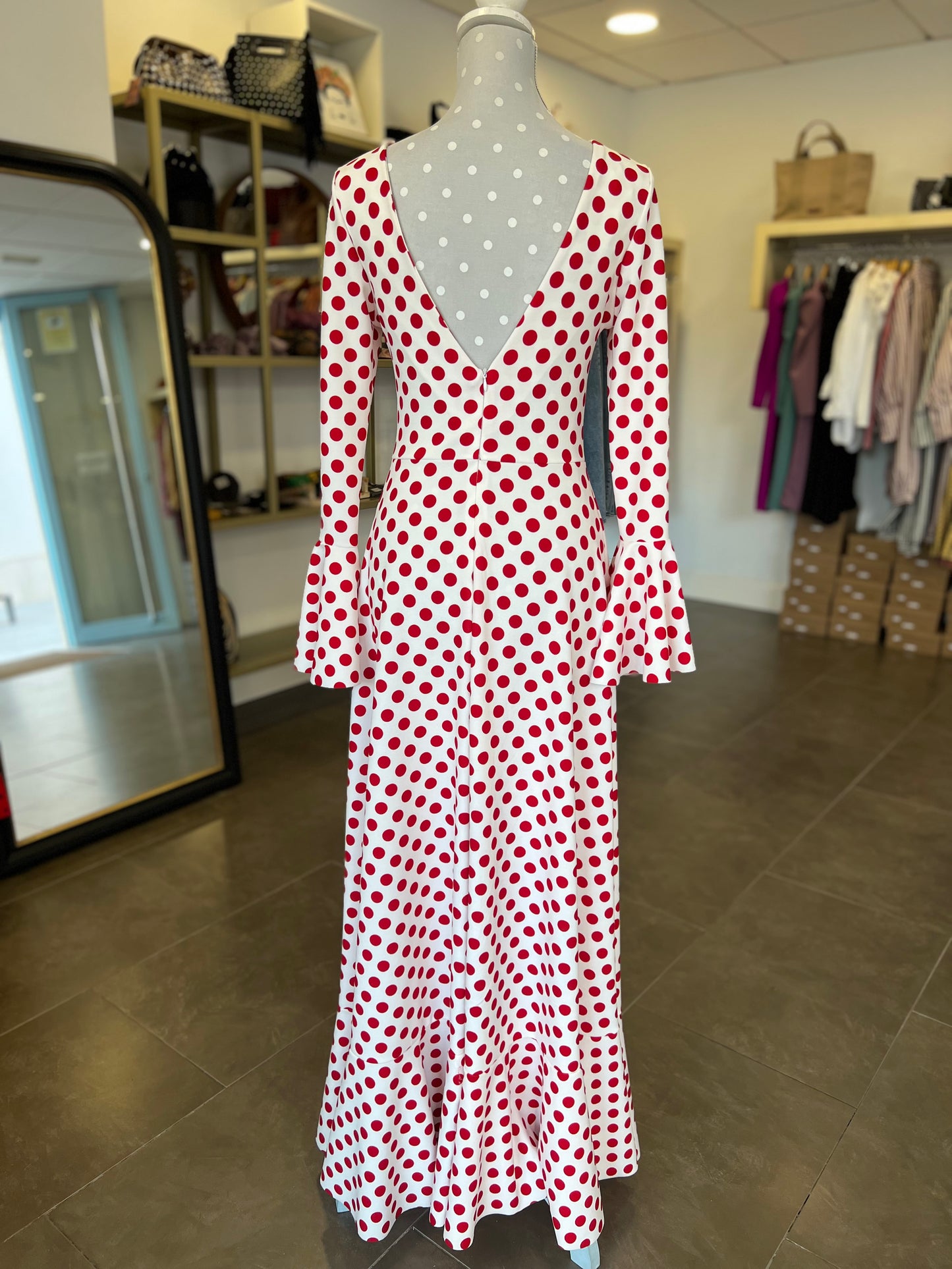 Traje Flamenca Cádiz Rojo