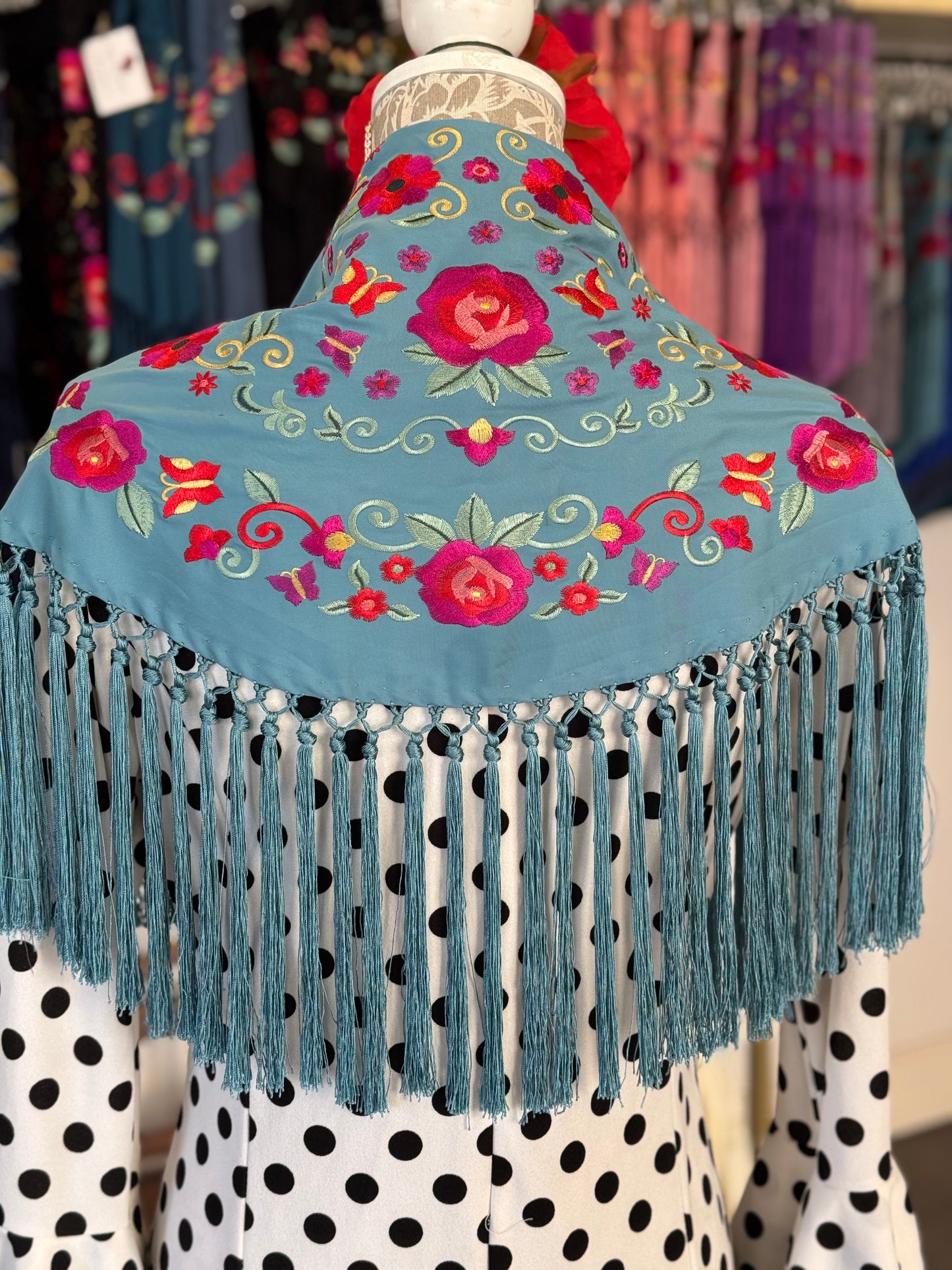 Mantón María Turquesa