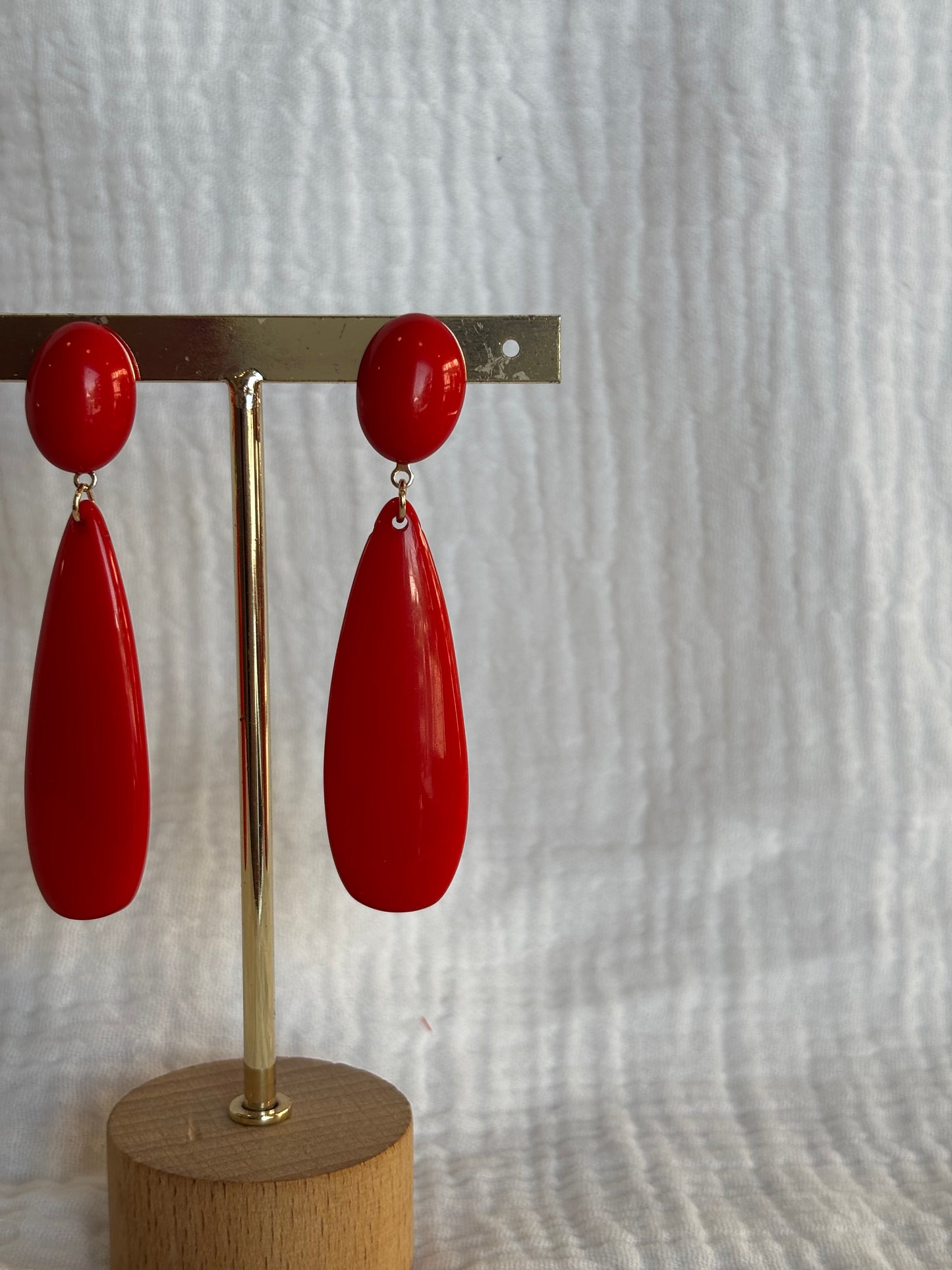 Pendiente Rocío rojo
