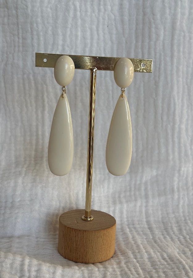Pendiente Rocío beige