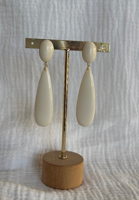 Pendiente Rocío beige