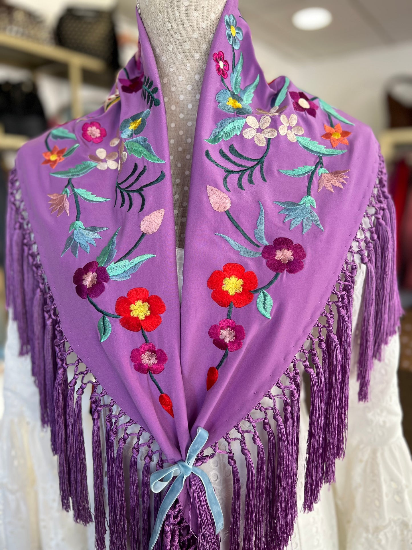 Mantón Martina Lila