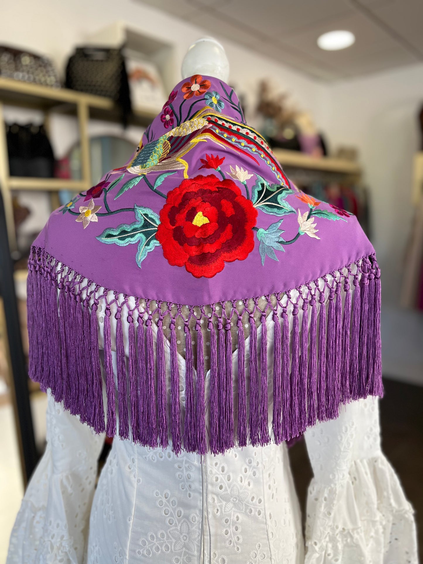 Mantón Martina Lila