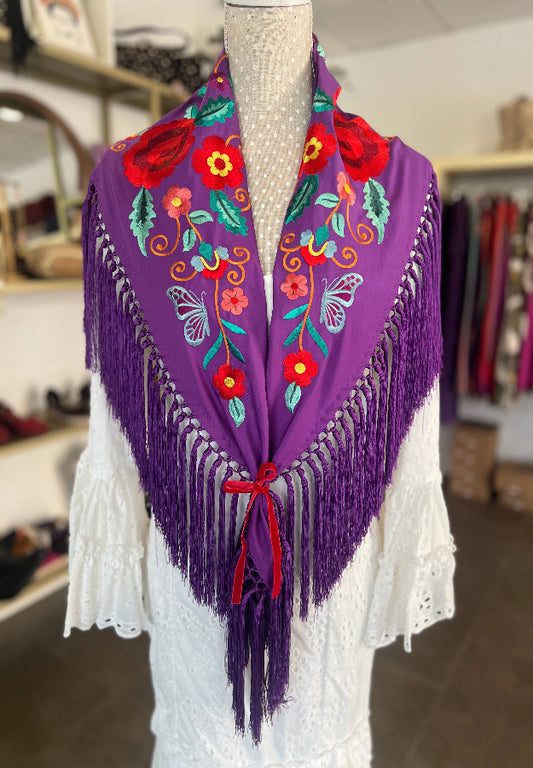 Mantón Celia Morado