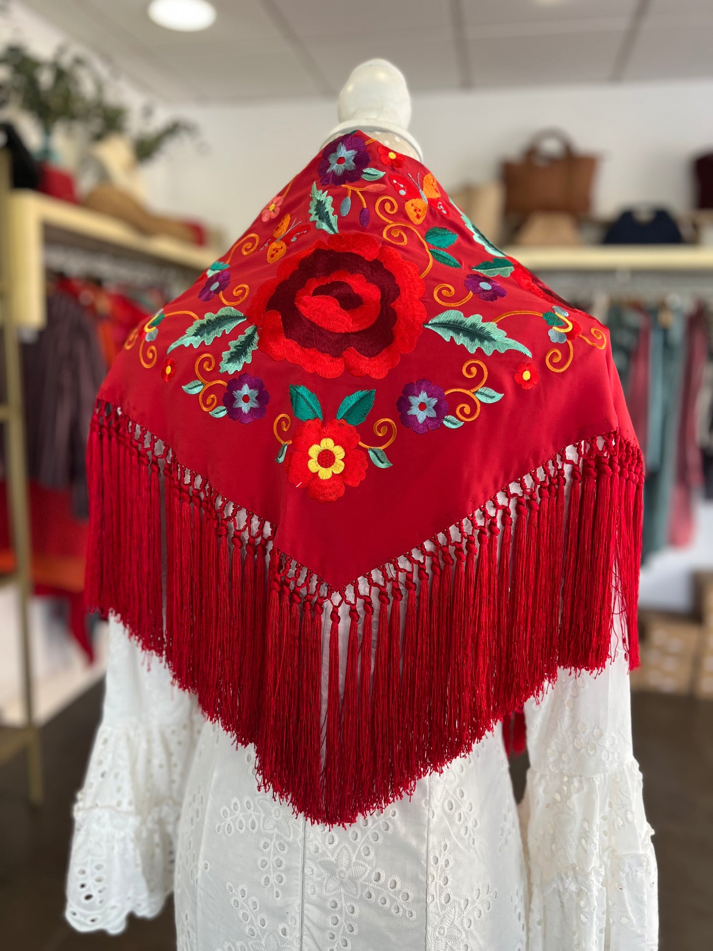 Mantón Celia Rojo