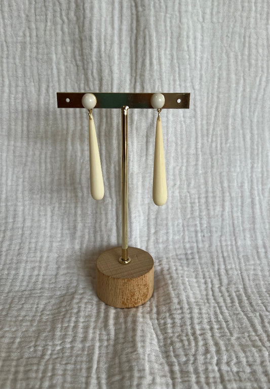 Pendiente Coral Beige