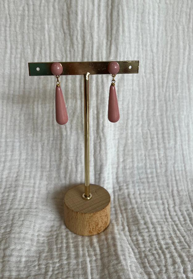 Pendiente Coral Pequeño Rosa