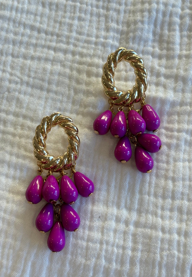 Pendiente Candela buganvilla