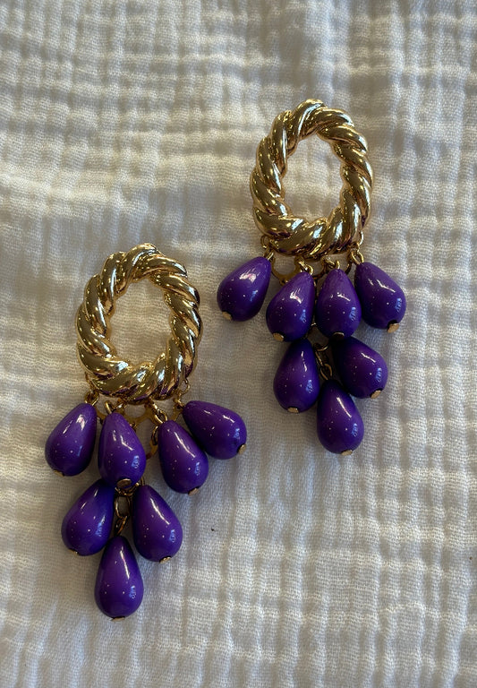 Pendiente Candela morado