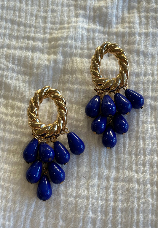 Pendiente Candela azul klein