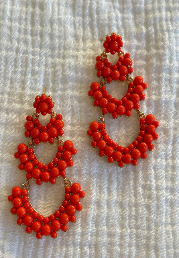 Pendiente Jimena coral