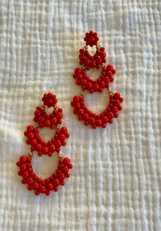 Pendiente Jimena rojo