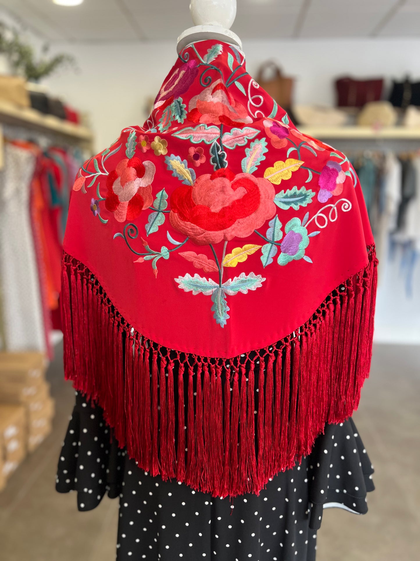 Mantón Valeria Rojo