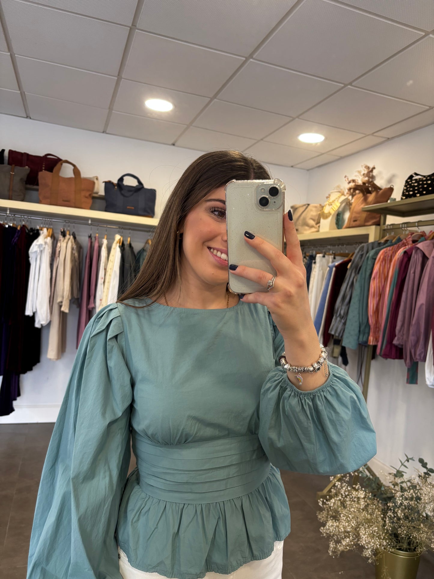 Blusa Tablas Verde Agua