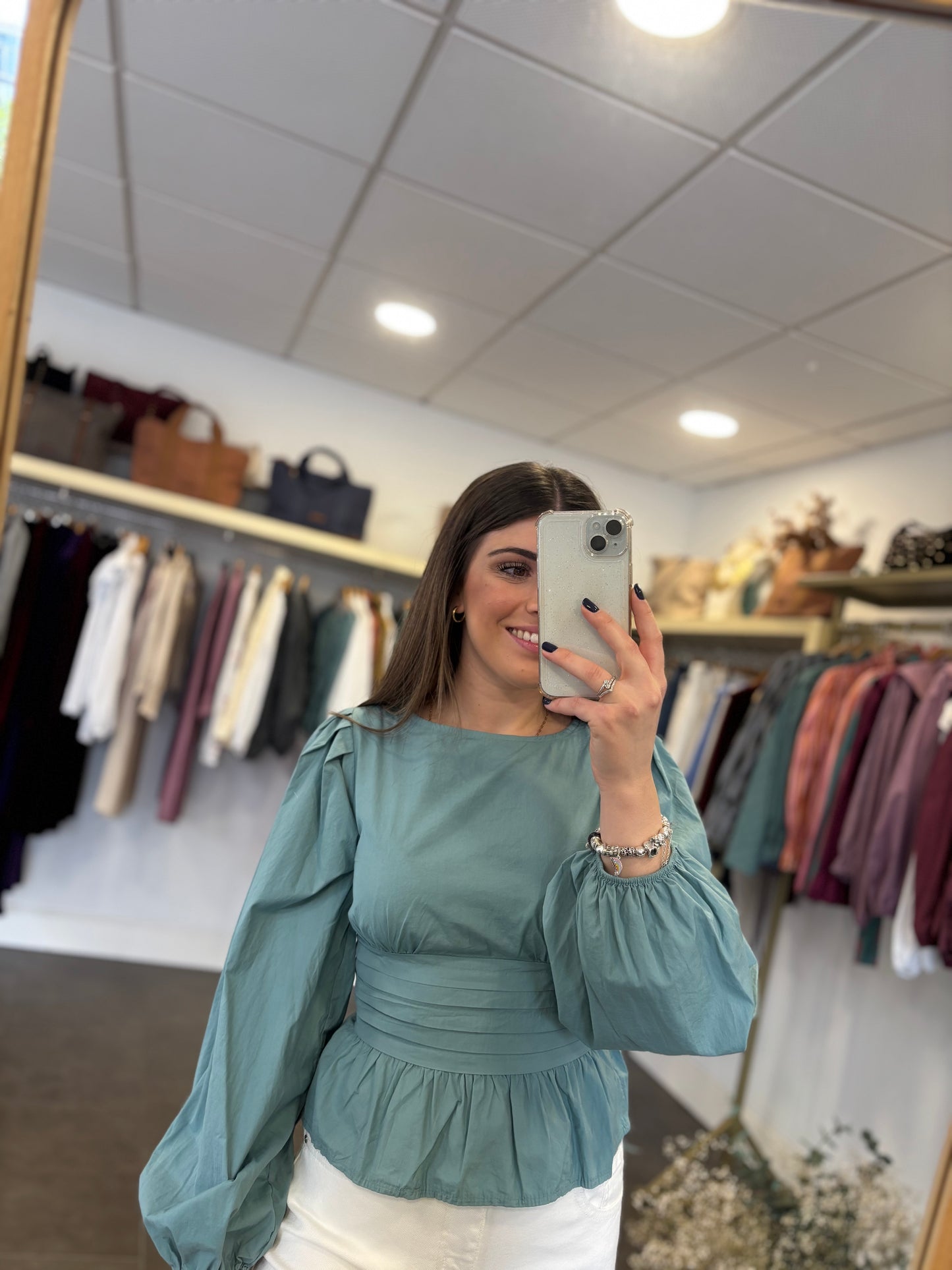 Blusa Tablas Verde Agua