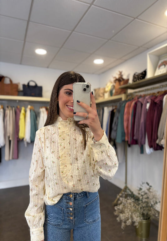Blusa Beige Estampada