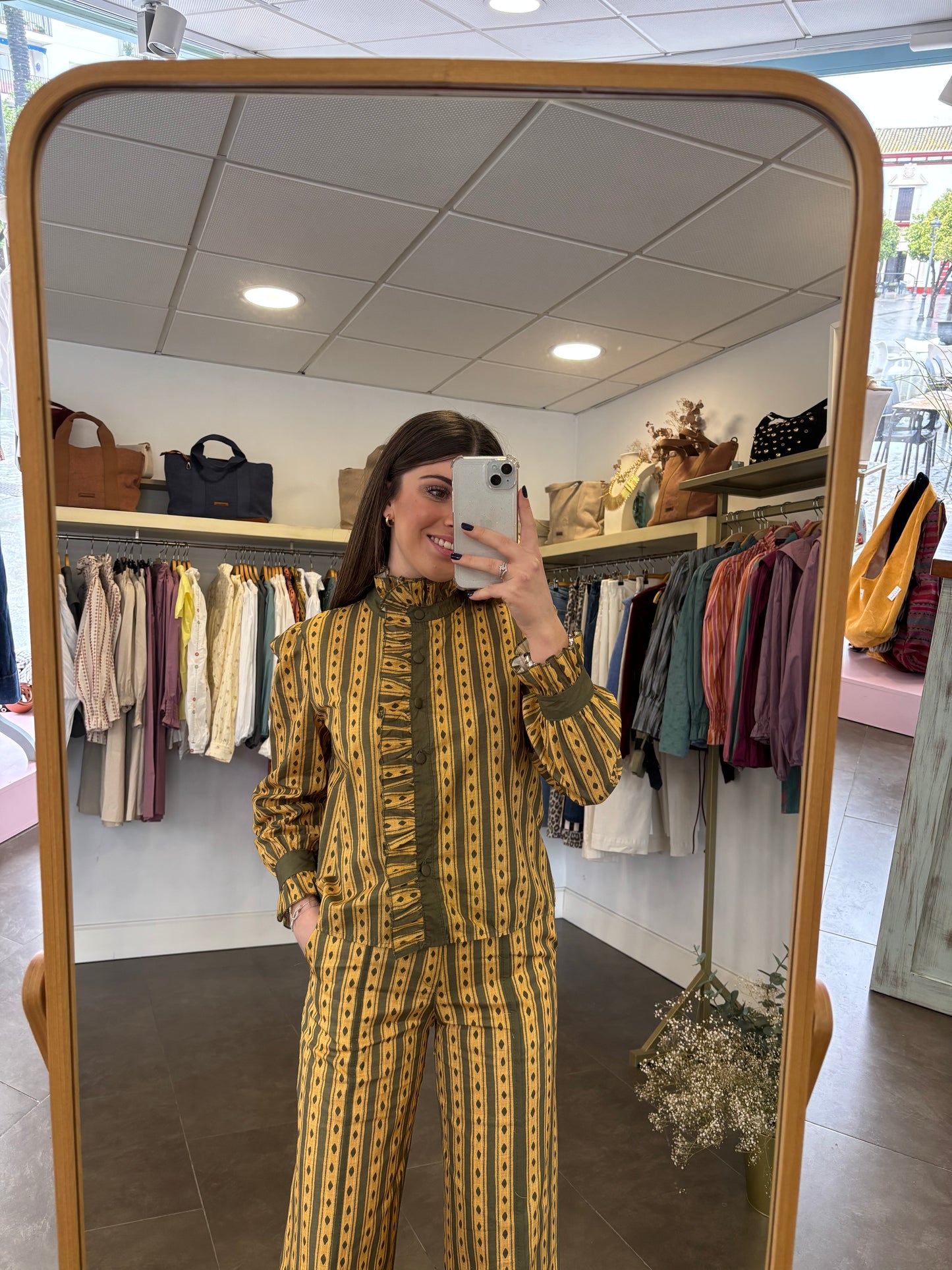 Conjunto Matilda amarillo y verde