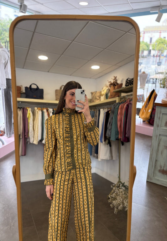 Conjunto Matilda amarillo y verde