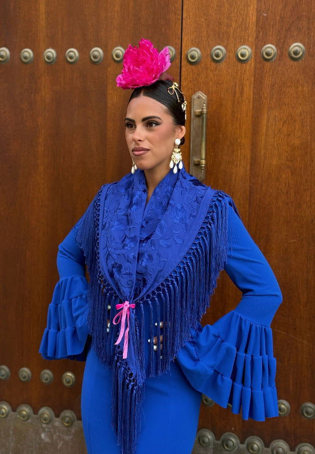 Mantón María Al Tono Azul Klein