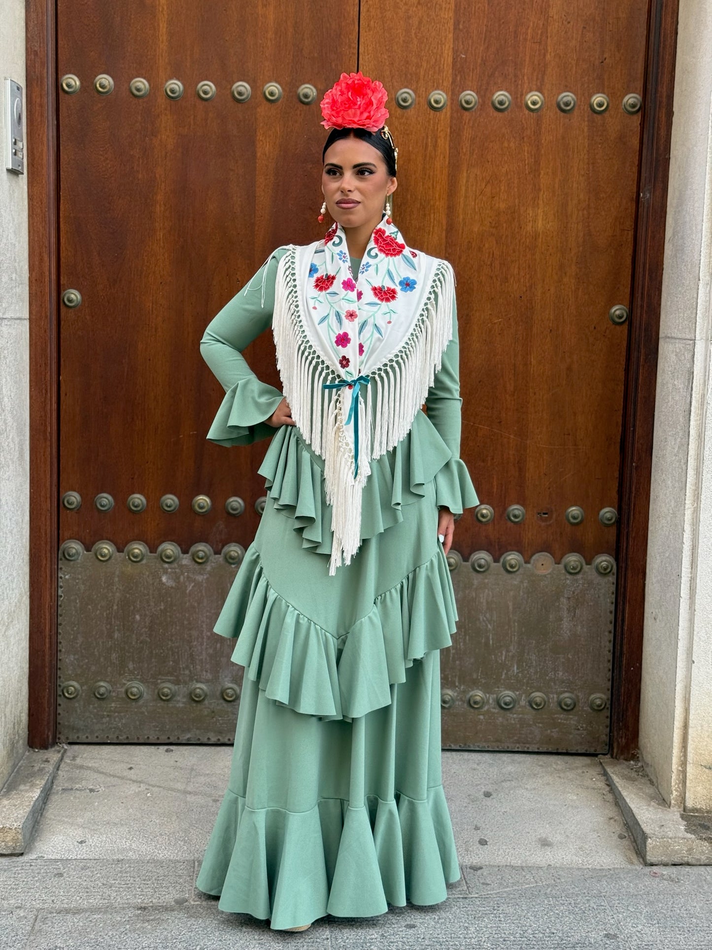 TRAJE FLAMENCA SEVILLA VERDE