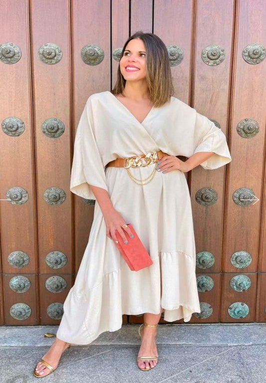 Vestido Ana beige