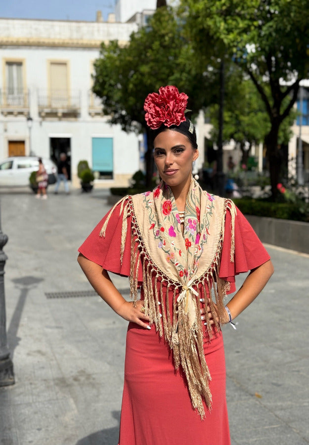 Mantón Lucía Camel