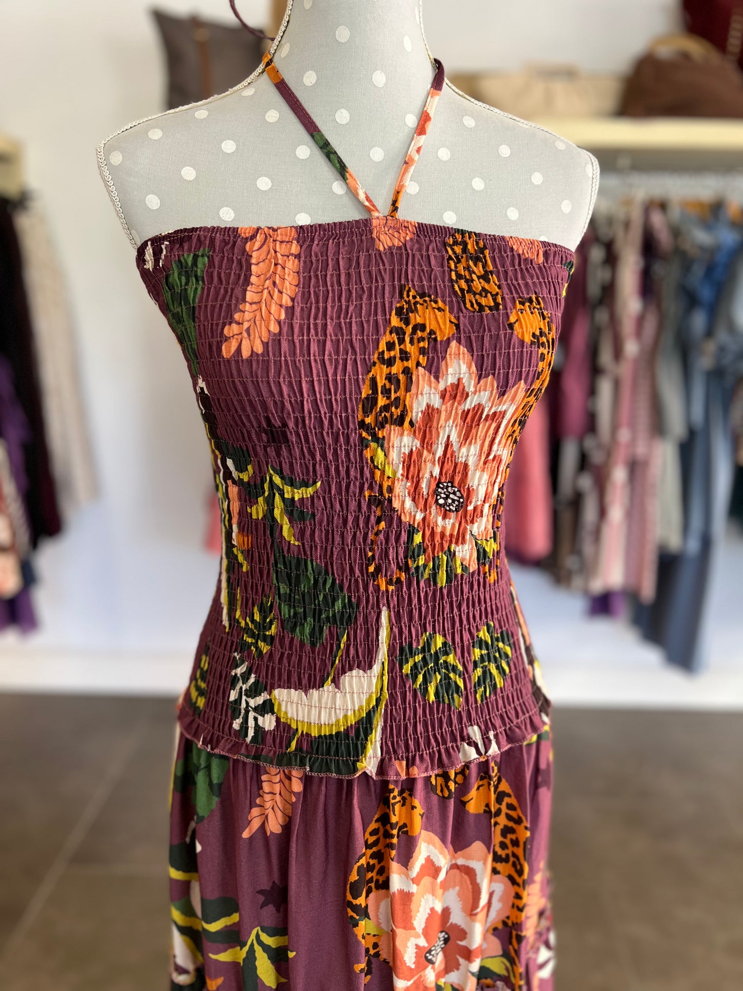 Vestido Aroha Berenjena
