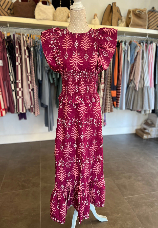 Vestido Olivia buganvilla