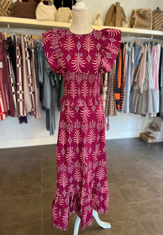 Vestido Olivia buganvilla