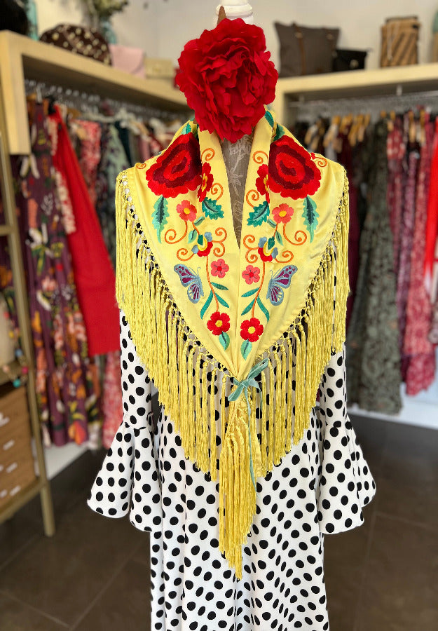 Mantón Celia Amarillo