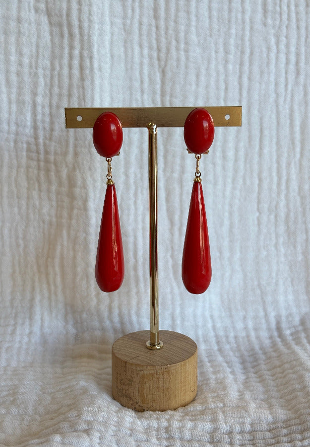 Pendientes Mery rojos