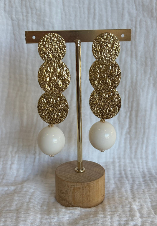 Pendiente Cádiz Beige