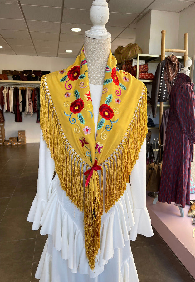 Mantón Granada Mostaza