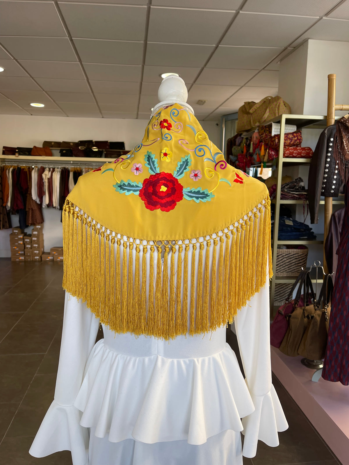 Mantón Granada Mostaza