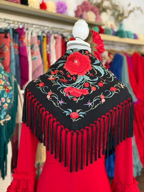 Mantón Alcazar Negro