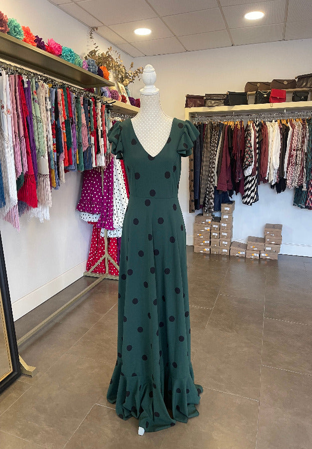 Bata Flamenca Verde oscuro