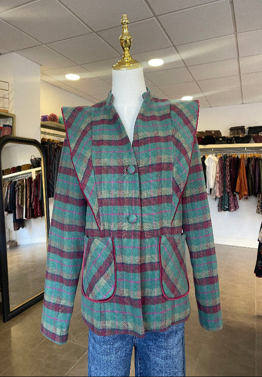 Chaqueta Martina Verde y Burdeos