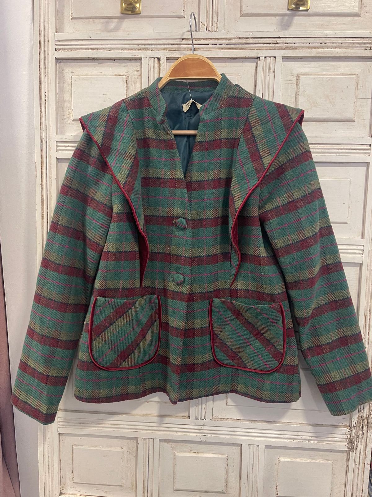 Chaqueta Martina Verde y Burdeos
