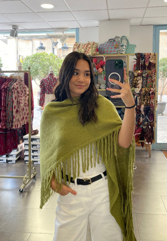 Poncho Verde Pistacho