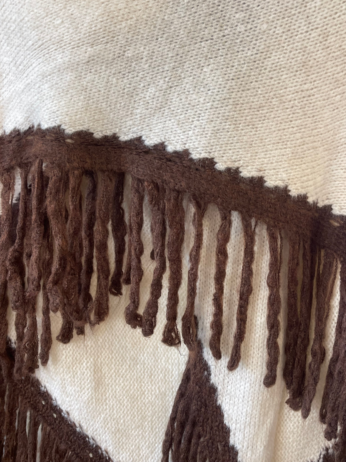 Poncho Beige y Marrón