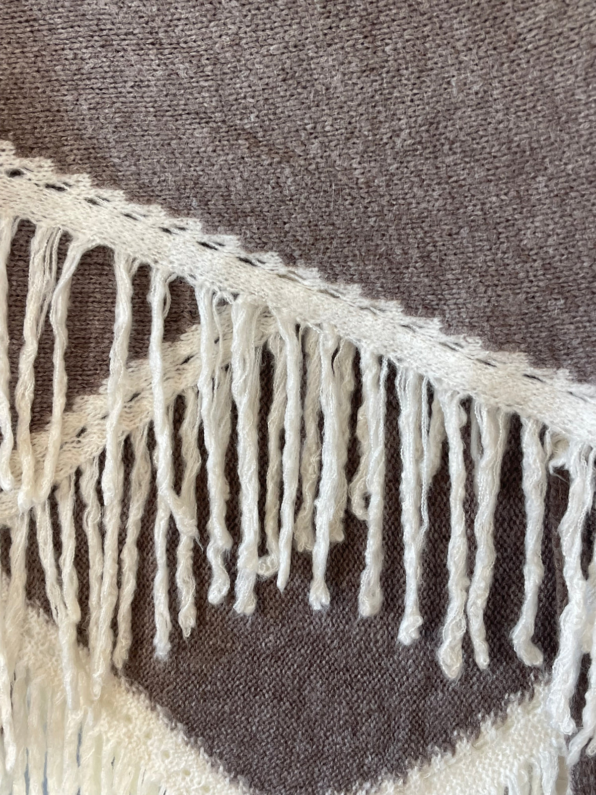 Poncho Marrón Claro y Beige