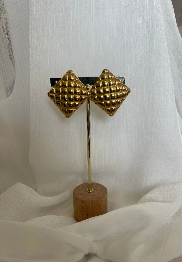 Pendientes cuadrados almohadillas