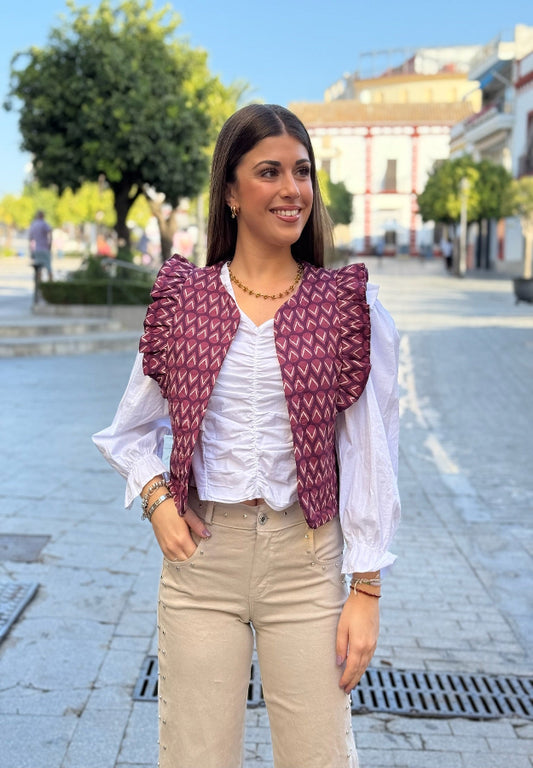 Chaleco Noelia Buganvilla