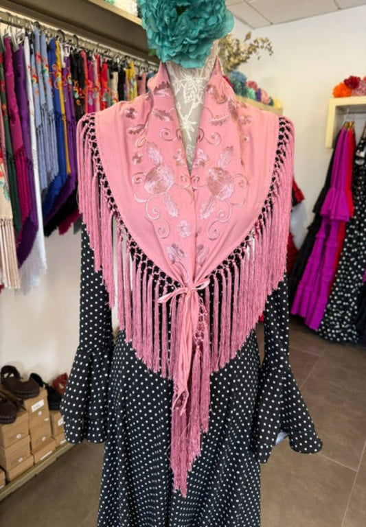 Mantón Maria al tono Rosa Maquillaje