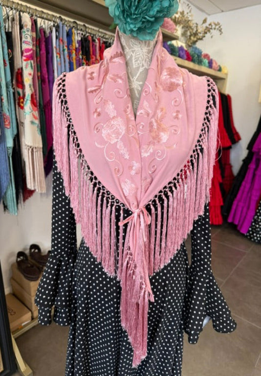Mantón al tono Rosa Bebe