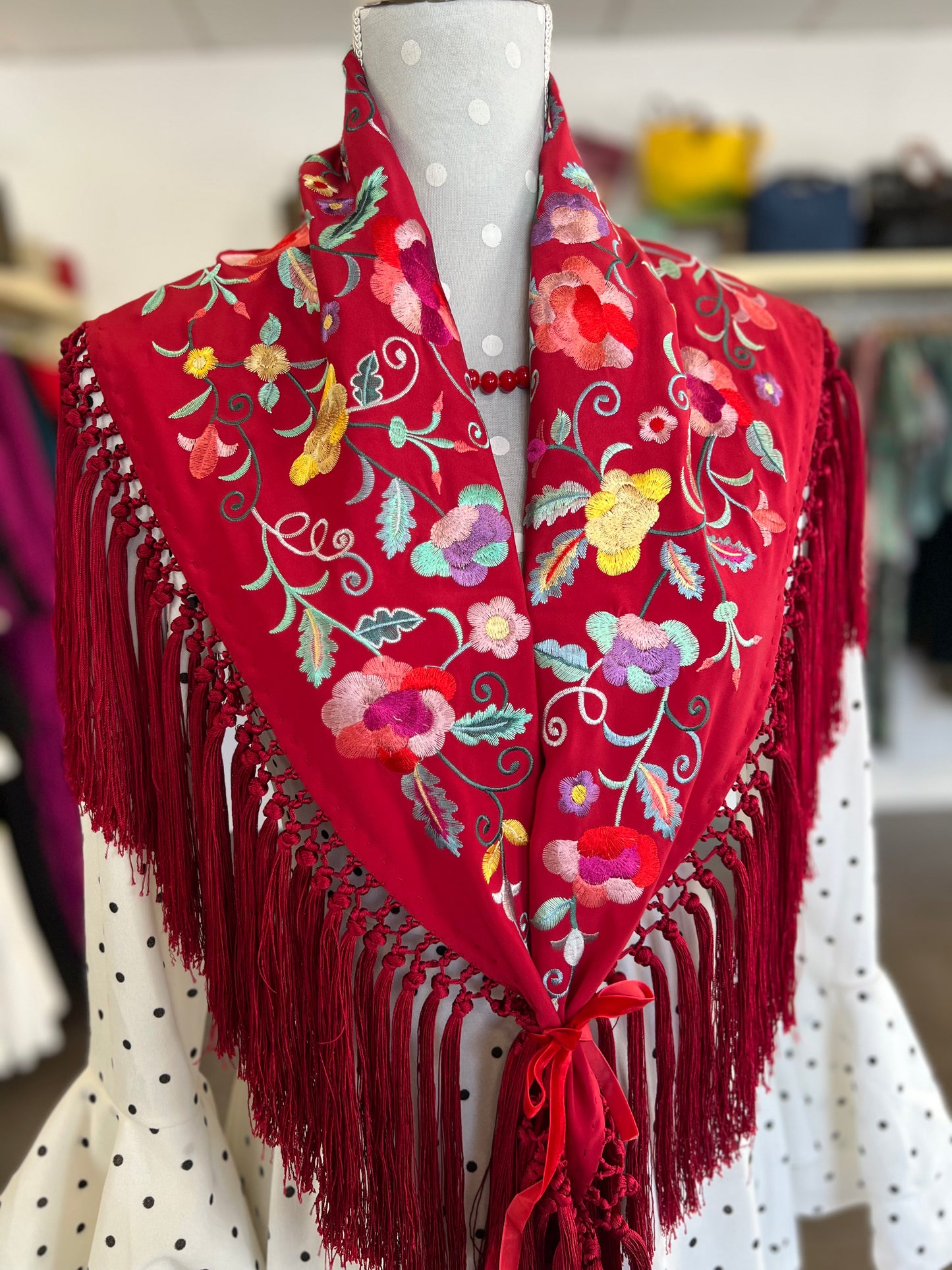 Mantón Carmen Rojo Sangre