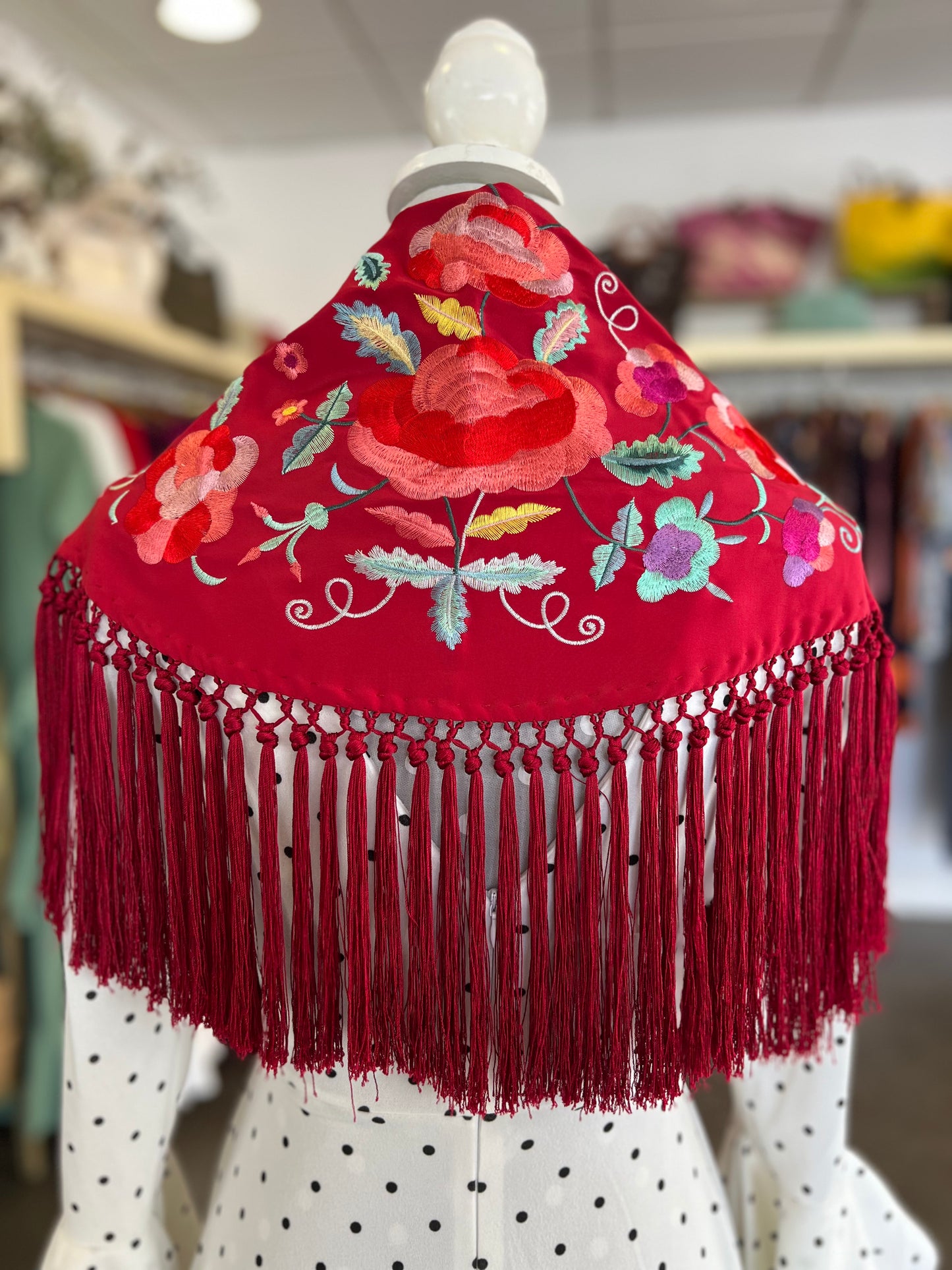 Mantón Carmen Rojo Sangre