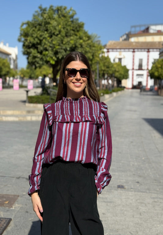 Blusa Lola Morada y Azul