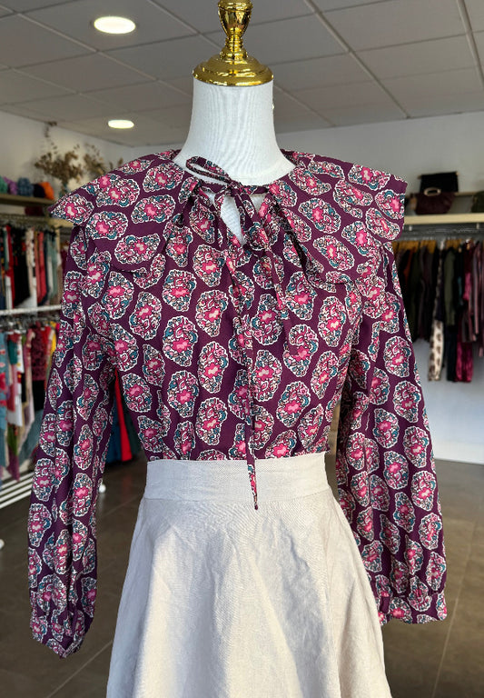 Blusa María Fondo Buganvilla